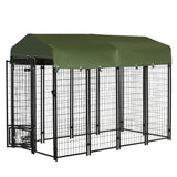 Enclos pour chien extérieur verrouillable acier soudé