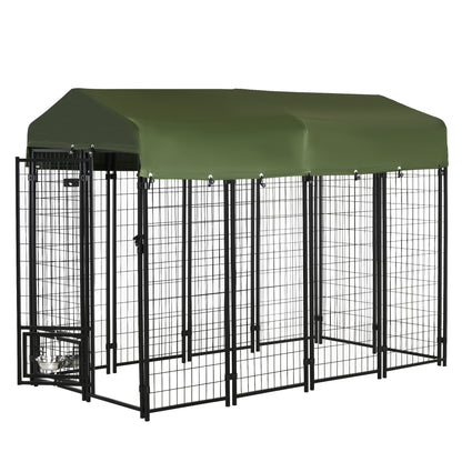 Enclos pour chien extérieur verrouillable acier soudé