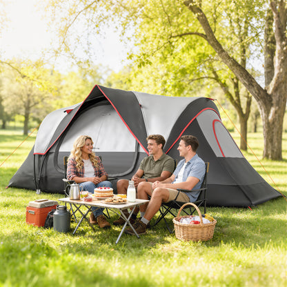 Tente de camping tunnel 6-8 personnes imperméable 2000mm