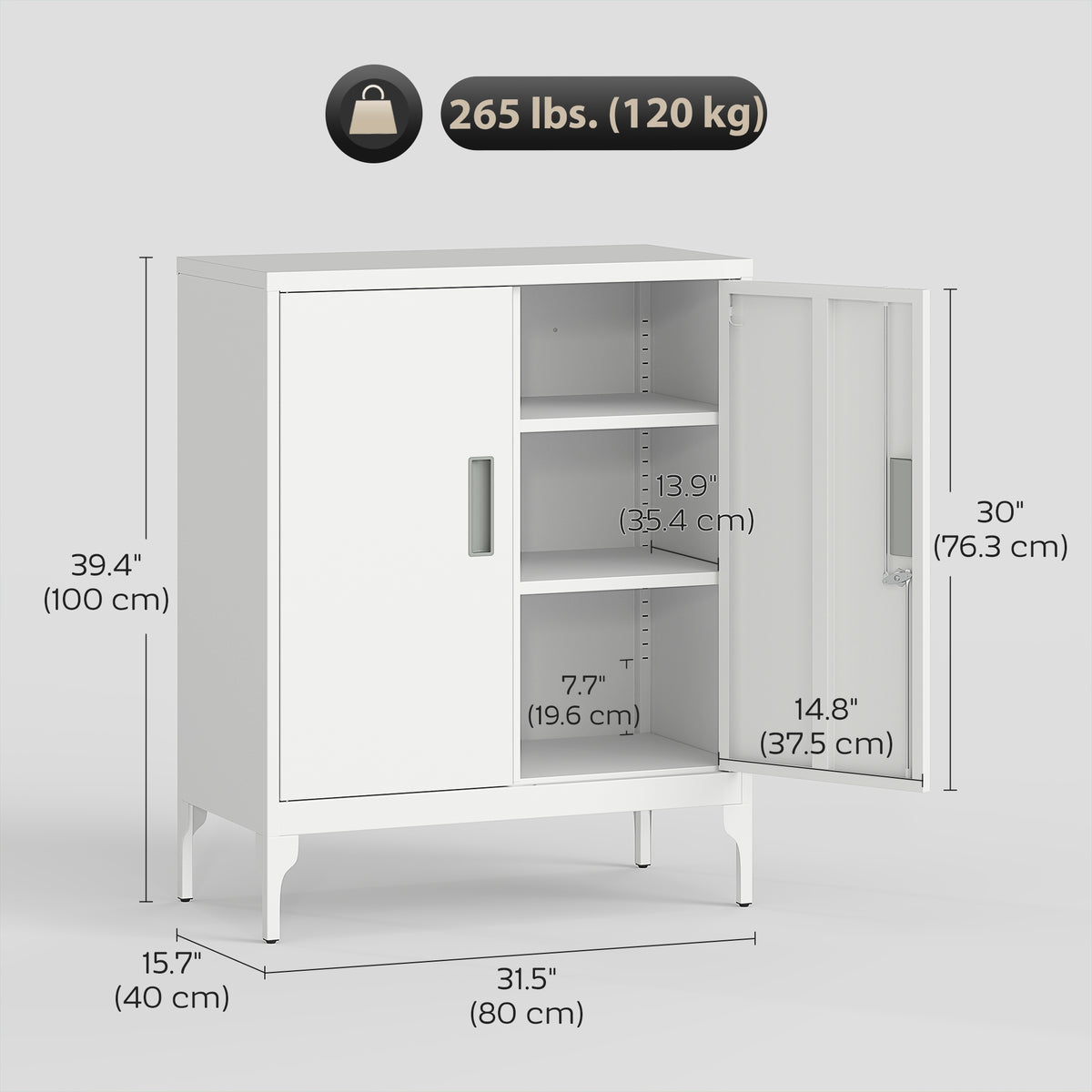 Armoire de rangement verrouillable en acier