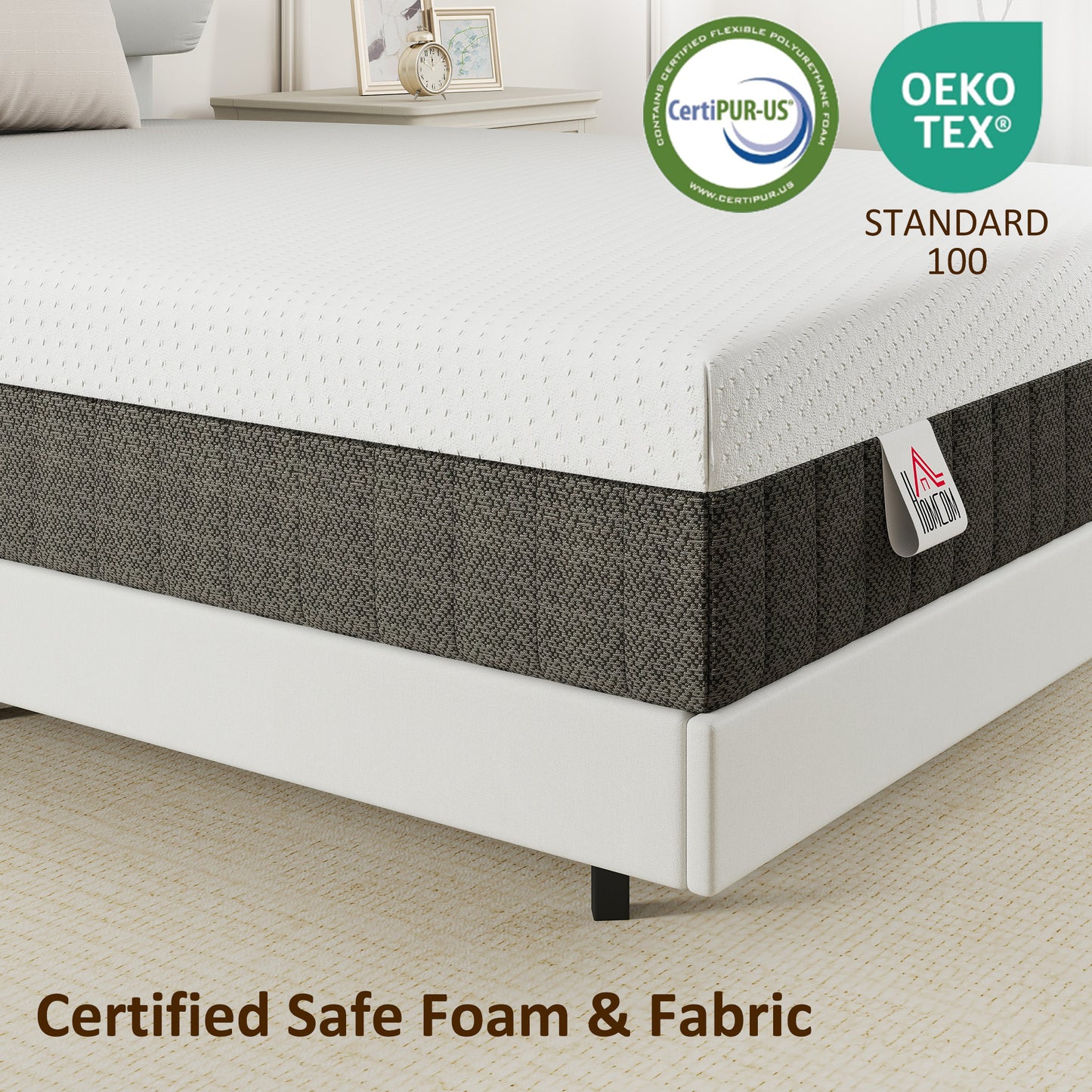 Matelas en mousse à mémoire de forme avec gel refroidissant