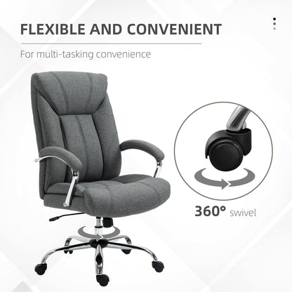 Chaise de bureau ergonomique pivotante dossier haut