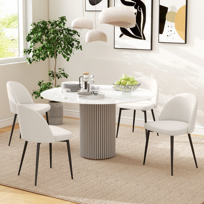 Chaises salle manger dossier mi-hauteur velours ensemble 2