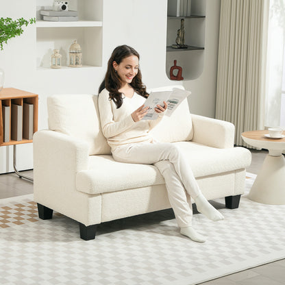 Sofa 2 places en chenille avec coussins lavables