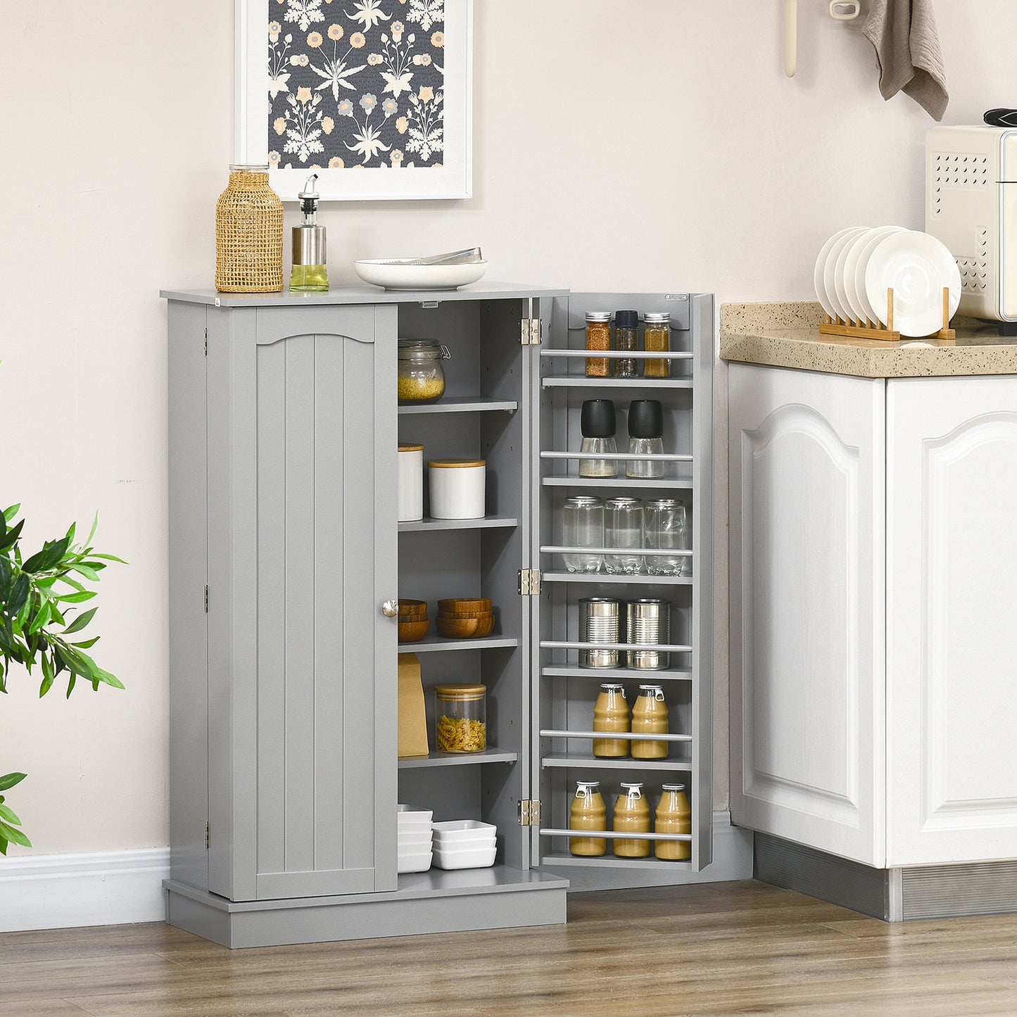 Armoire de cuisine 5 tablettes et 12 porte-épices