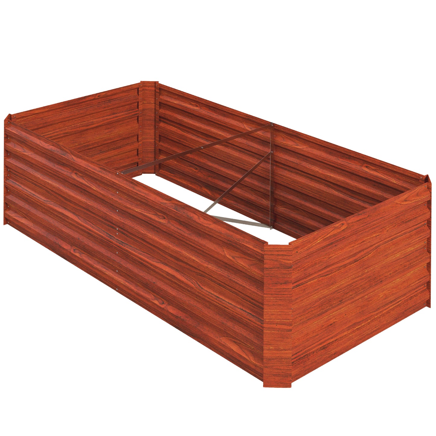 Jardinière surélevée acier galvanisé avec tiges renforcées 180cm