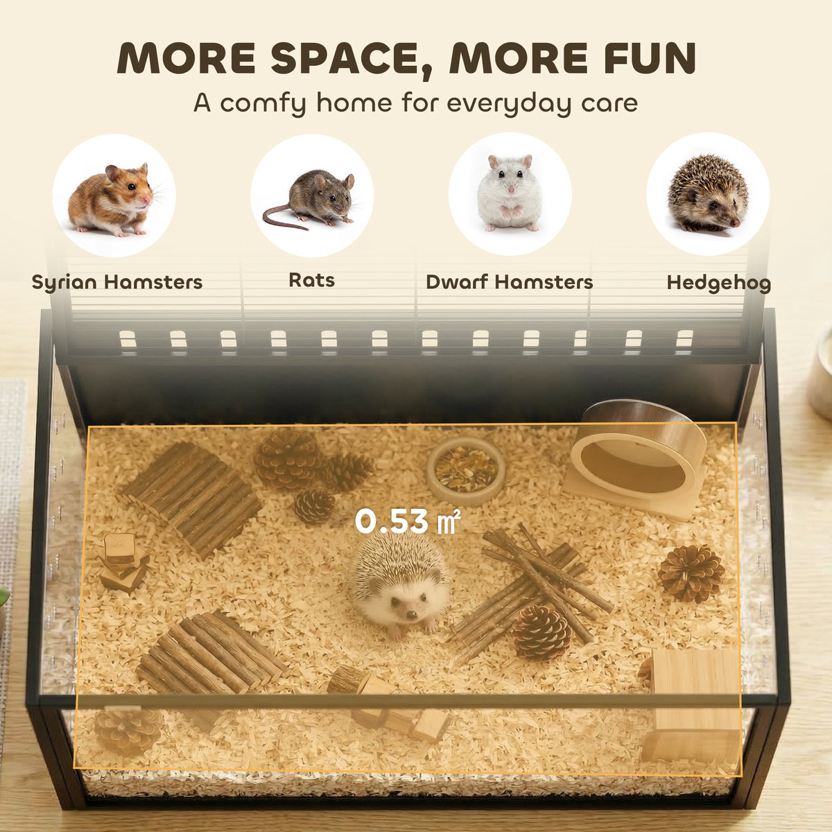 Cage hamster spacieuse cadre acier 105 cm