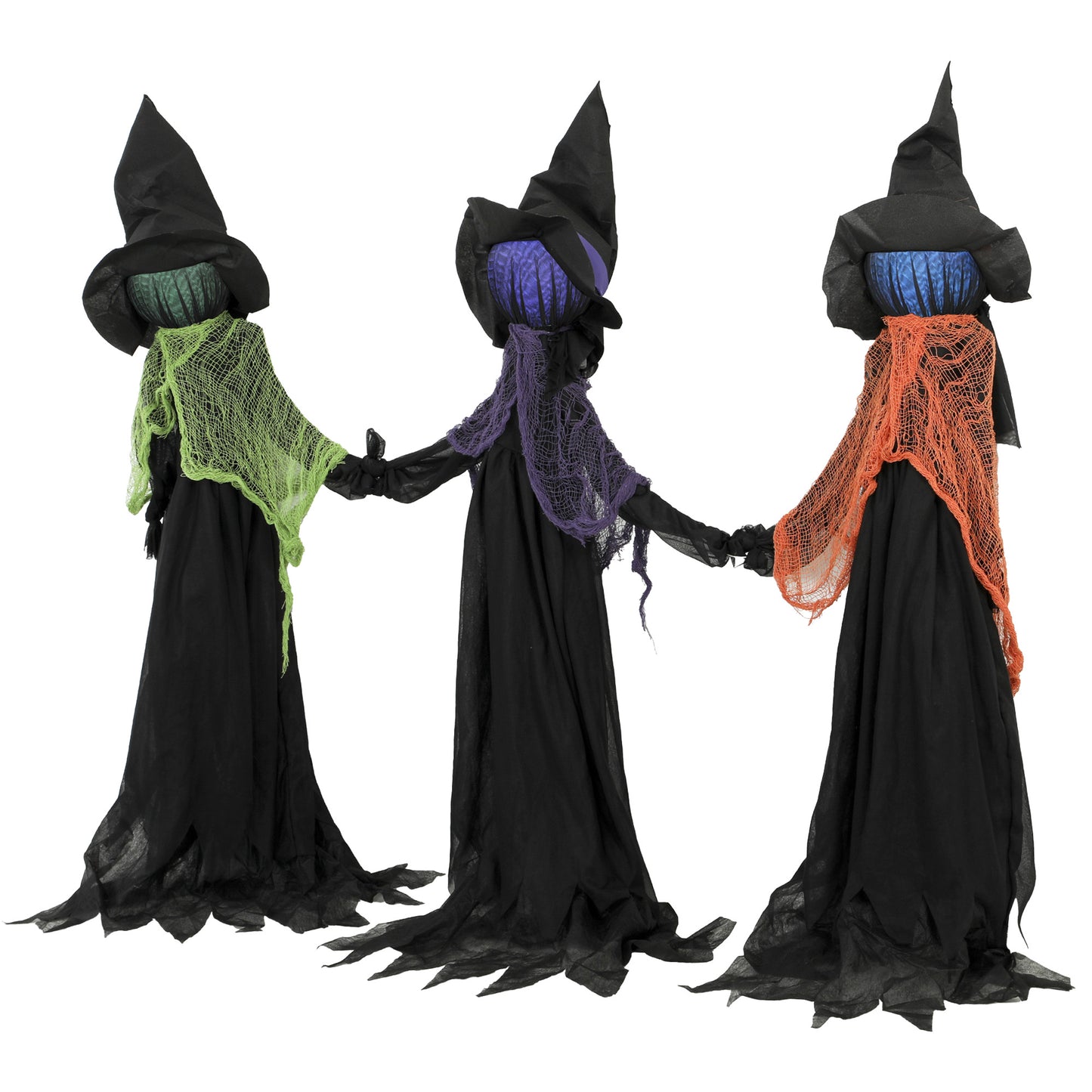 Trio de sorcières lumineuses pour jardin d'Halloween