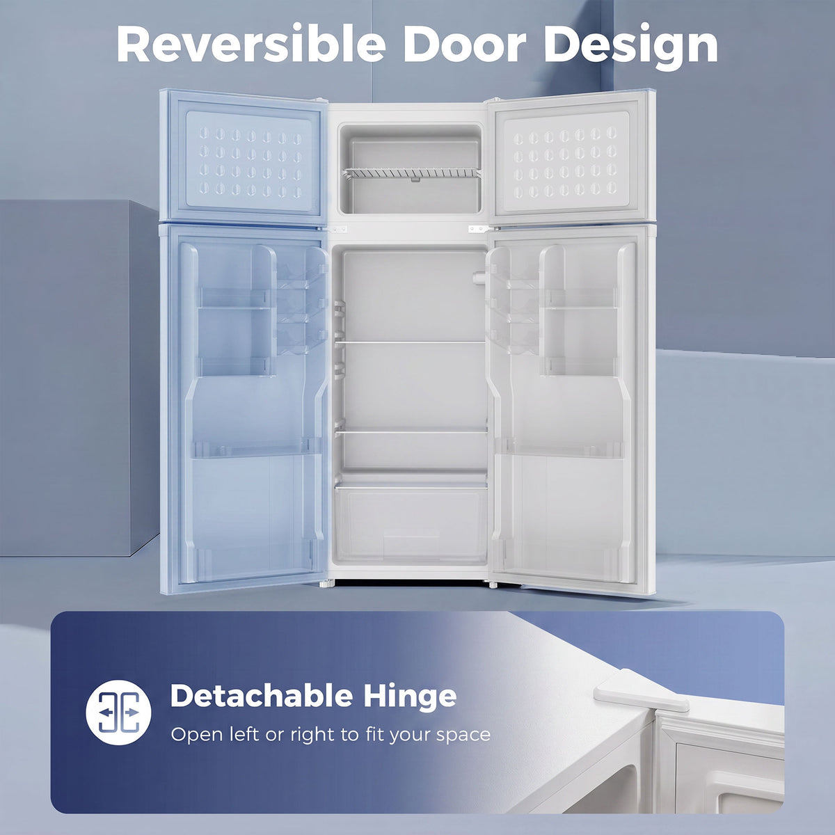 Mini-réfrigérateur compact avec congélateur double zone 218 L