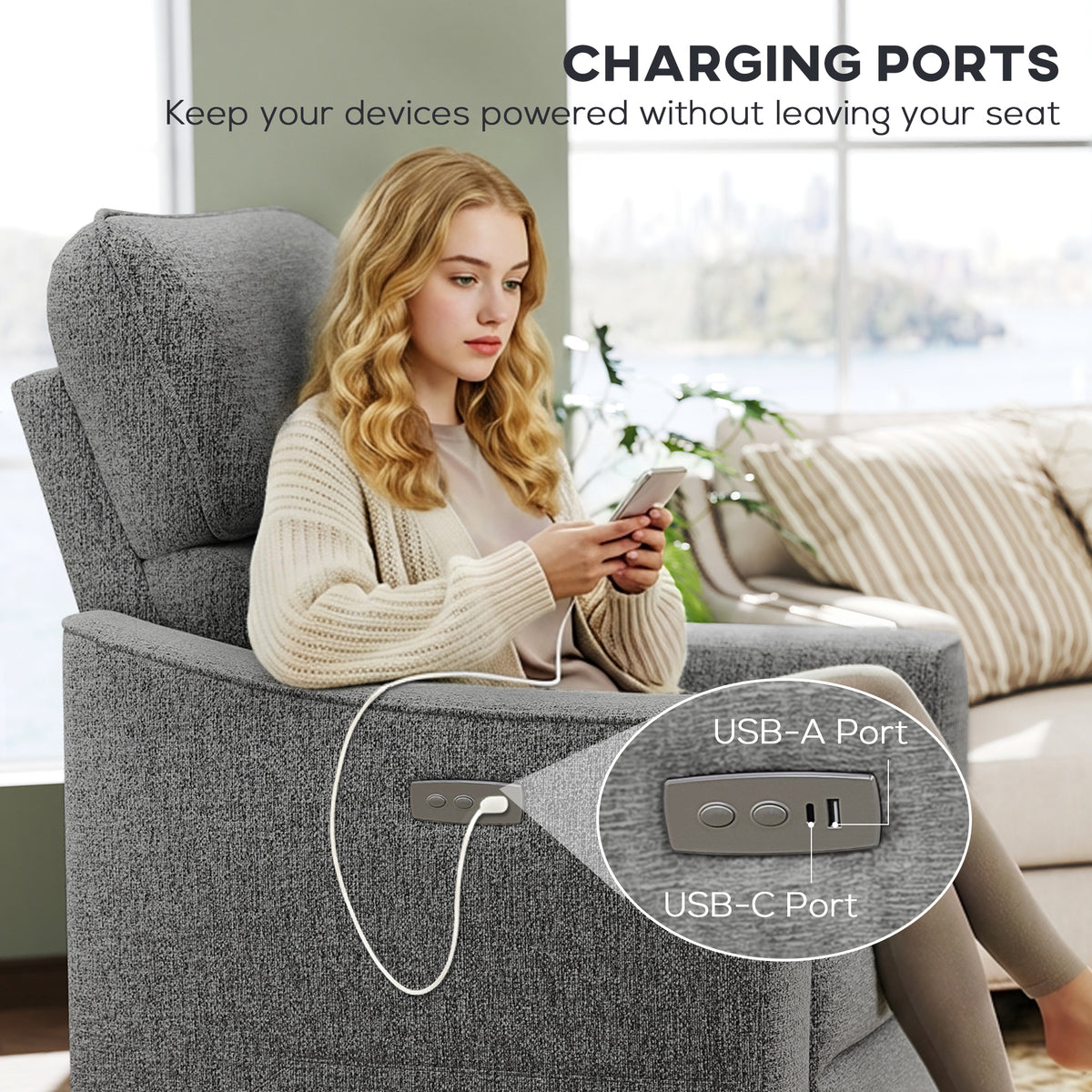 Fauteuil inclinable électrique en chenille