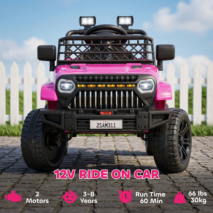 Camion électrique 12V télécommandé pour enfants avec suspension