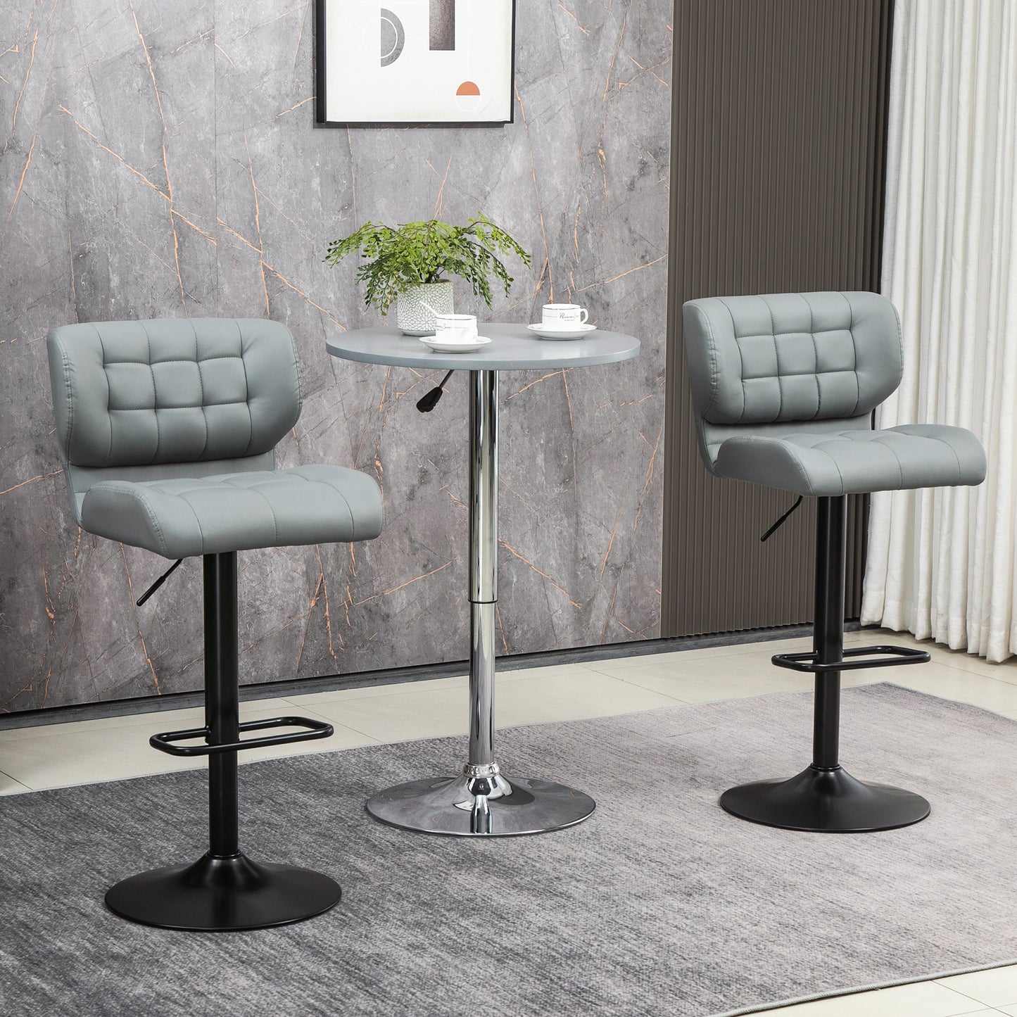 Tabourets de bar pivotants ajustables ensemble de 2