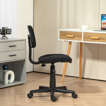 Chaise de bureau sans accoudoirs pivotante bas du dos