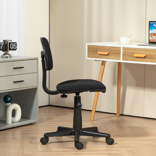 Chaise de bureau sans accoudoirs pivotante bas du dos