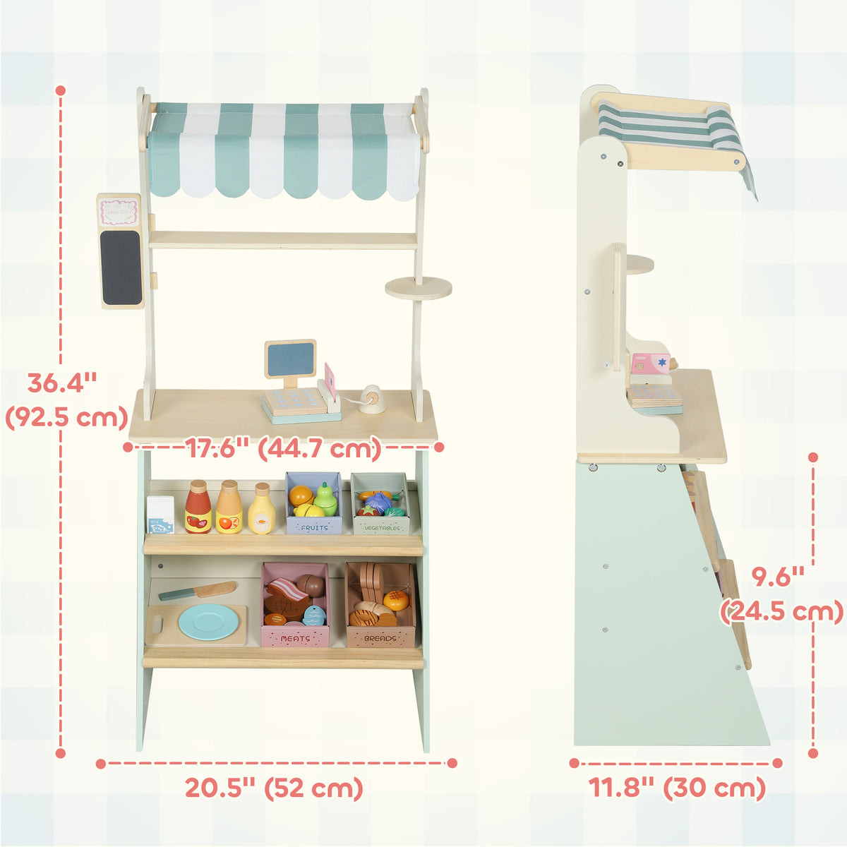 Ensemble lave-vaisselle jouet en bois pour enfants — Lot de 32
