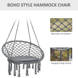 Chaise hamac suspendue bohème avec franges