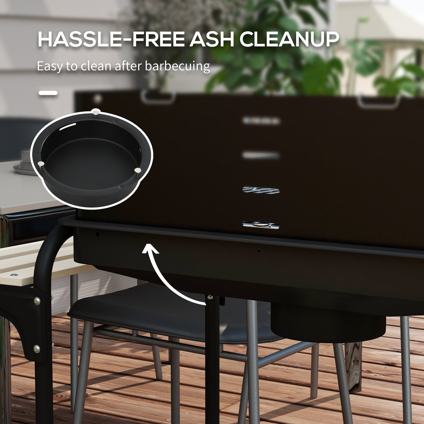 Barbecue au charbon portable avec hauteur ajustable