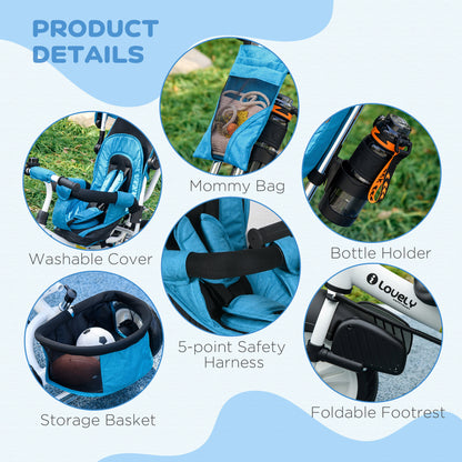 Tricycle évolutif 6 en 1 pour tout-petits 1-5 ans