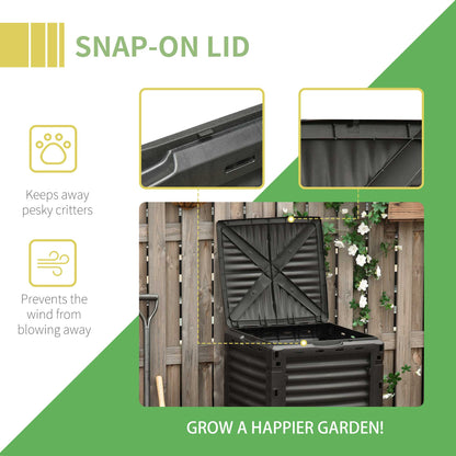Bac à compost extérieur grande capacité 302 L