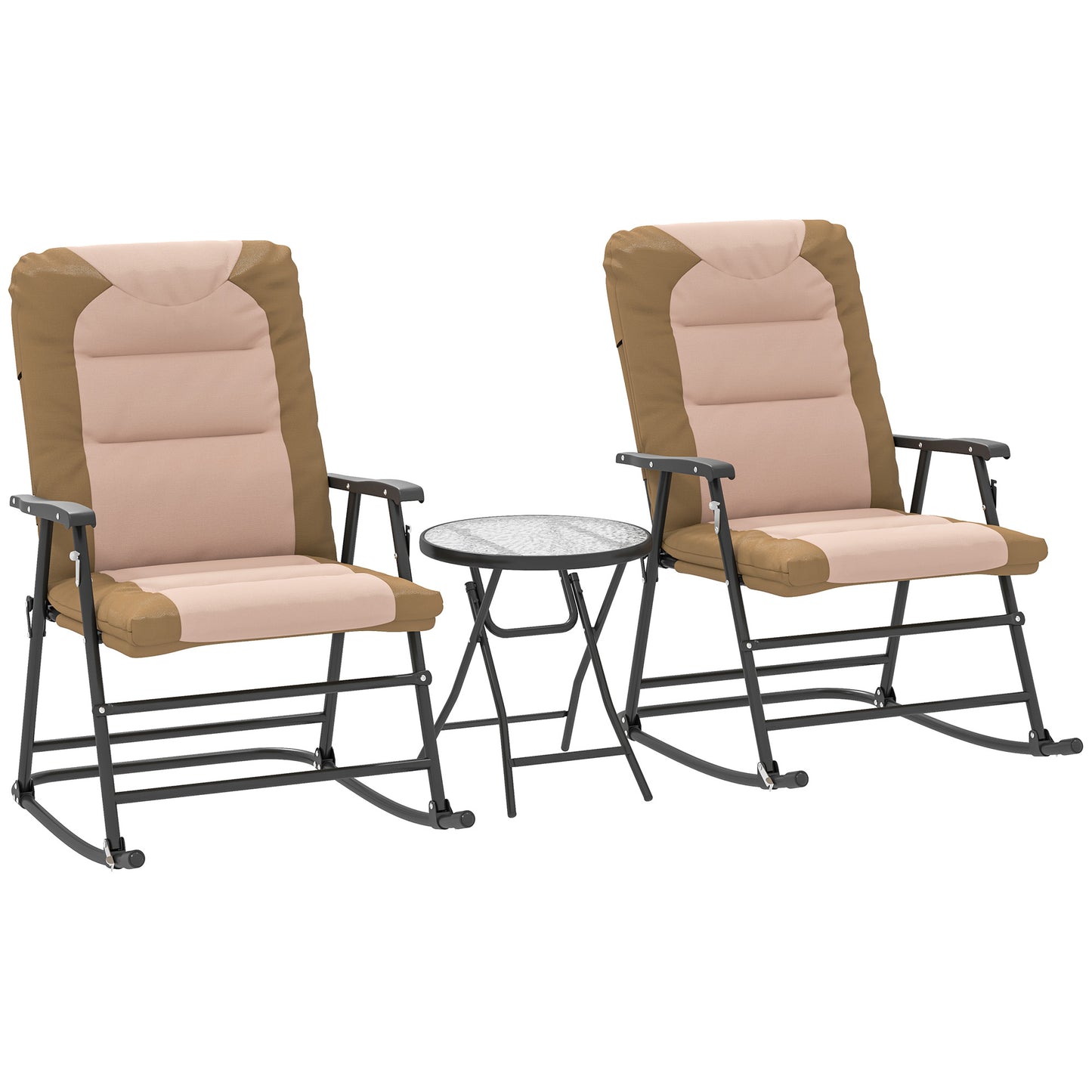 Ensemble chaise berçante pliable 3 pièces