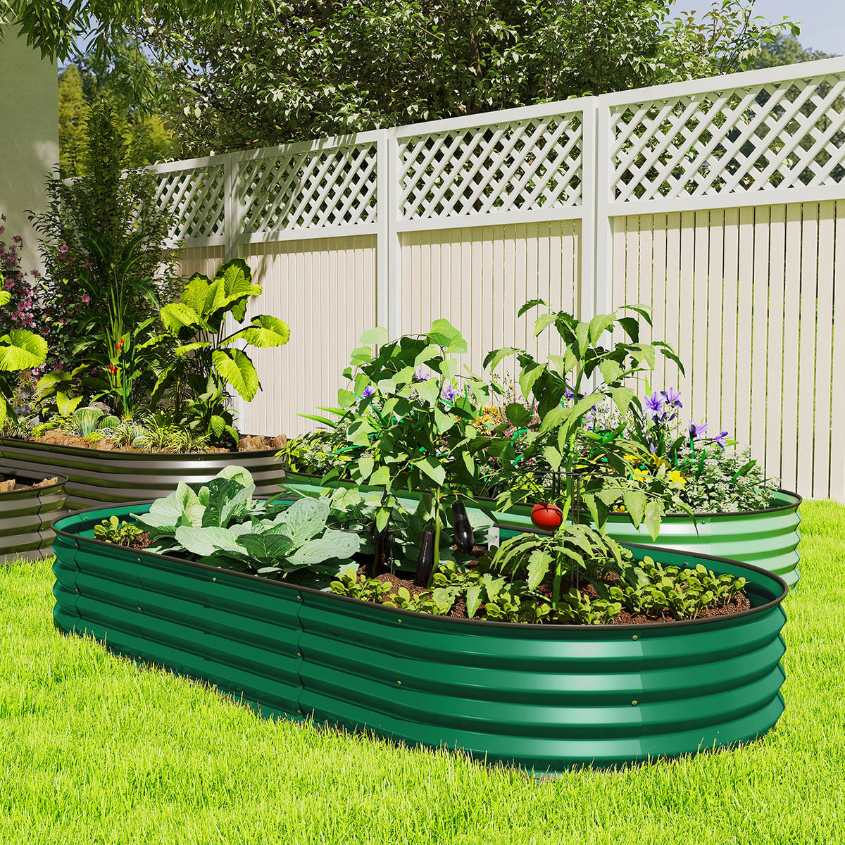 Bac de jardinage surélevé en acier galvanisé