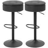 Ensemble 2 tabourets bar rangement pivotant