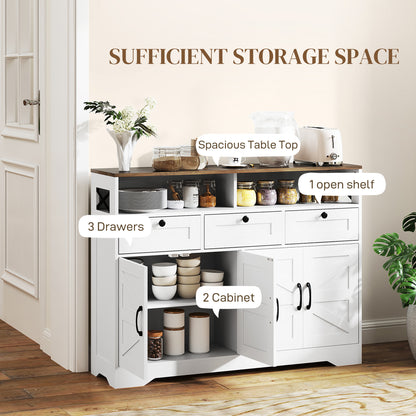 Buffet bahut 4 portes de grange et 3 tiroirs