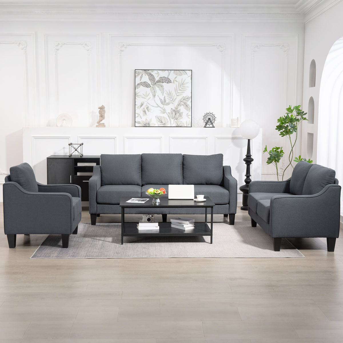 Fauteuil d'accent moderne en lin