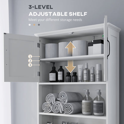 Armoire au-dessus des toilettes avec étagères ouvertes