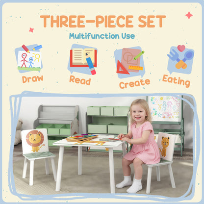 Ensemble table et chaises pour enfants — Lot de 3