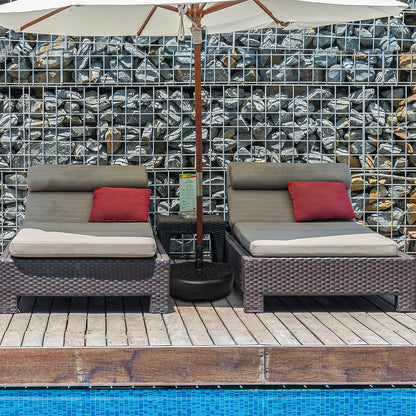 Socle de parasol demi-lune remplissable 18 kg