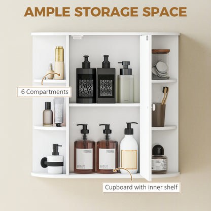 Armoire murale de salle de bain avec miroir et tablettes