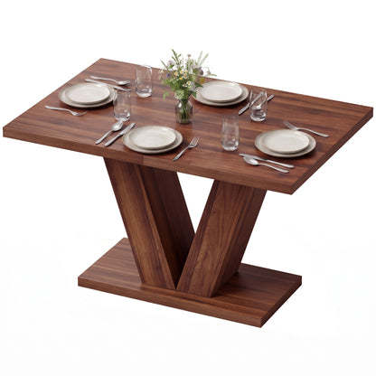 Table de salle à manger rectangulaire moderne en bois