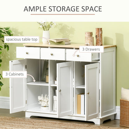 Buffet moderne avec rangement tiroirs et tablettes ajustables