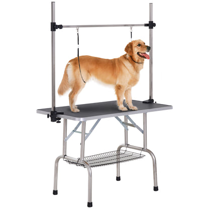 Table de toilettage ajustable pour chiens avec sangles sécurité