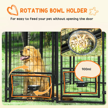 Enclos pour chien extérieur verrouillable acier soudé