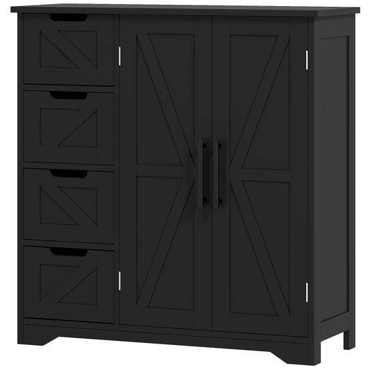 Armoire de salle de bain style fermette avec tiroirs