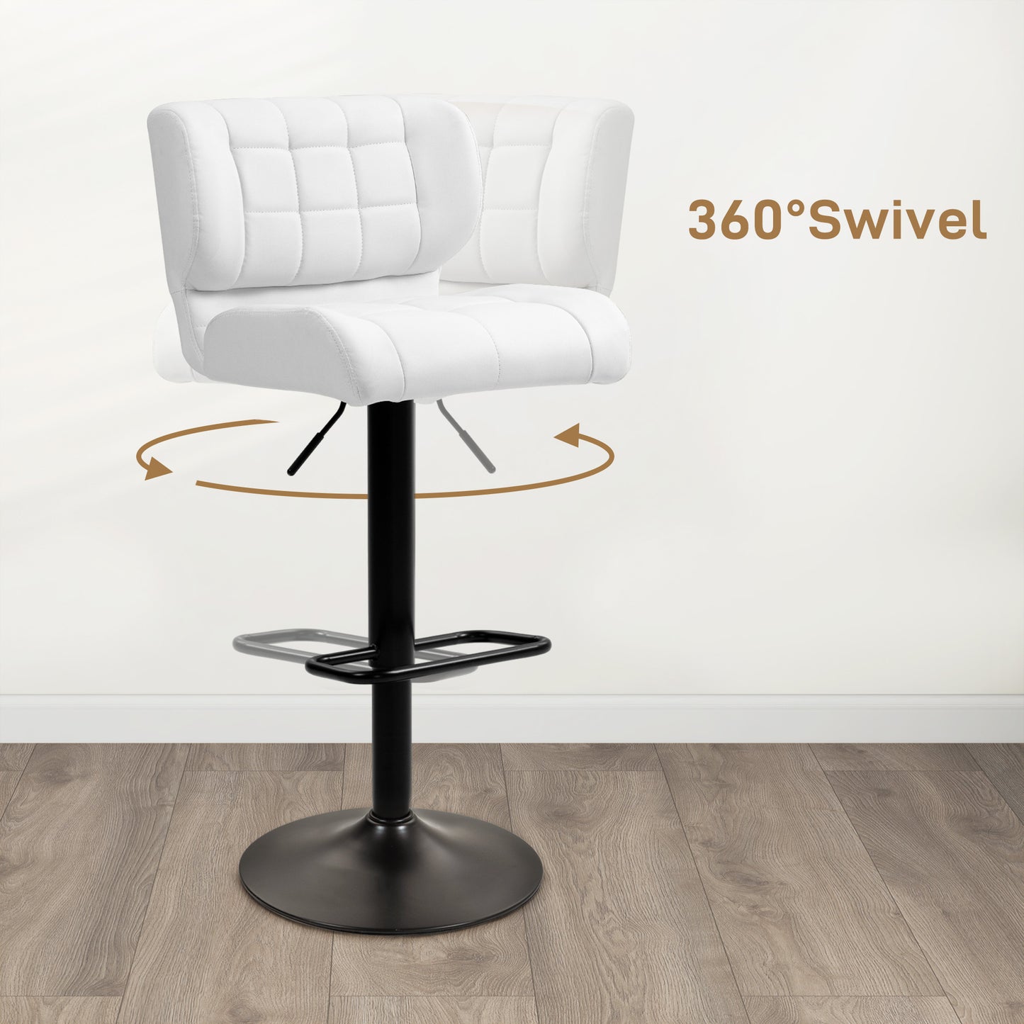Tabourets de bar pivotants ajustables ensemble de 2