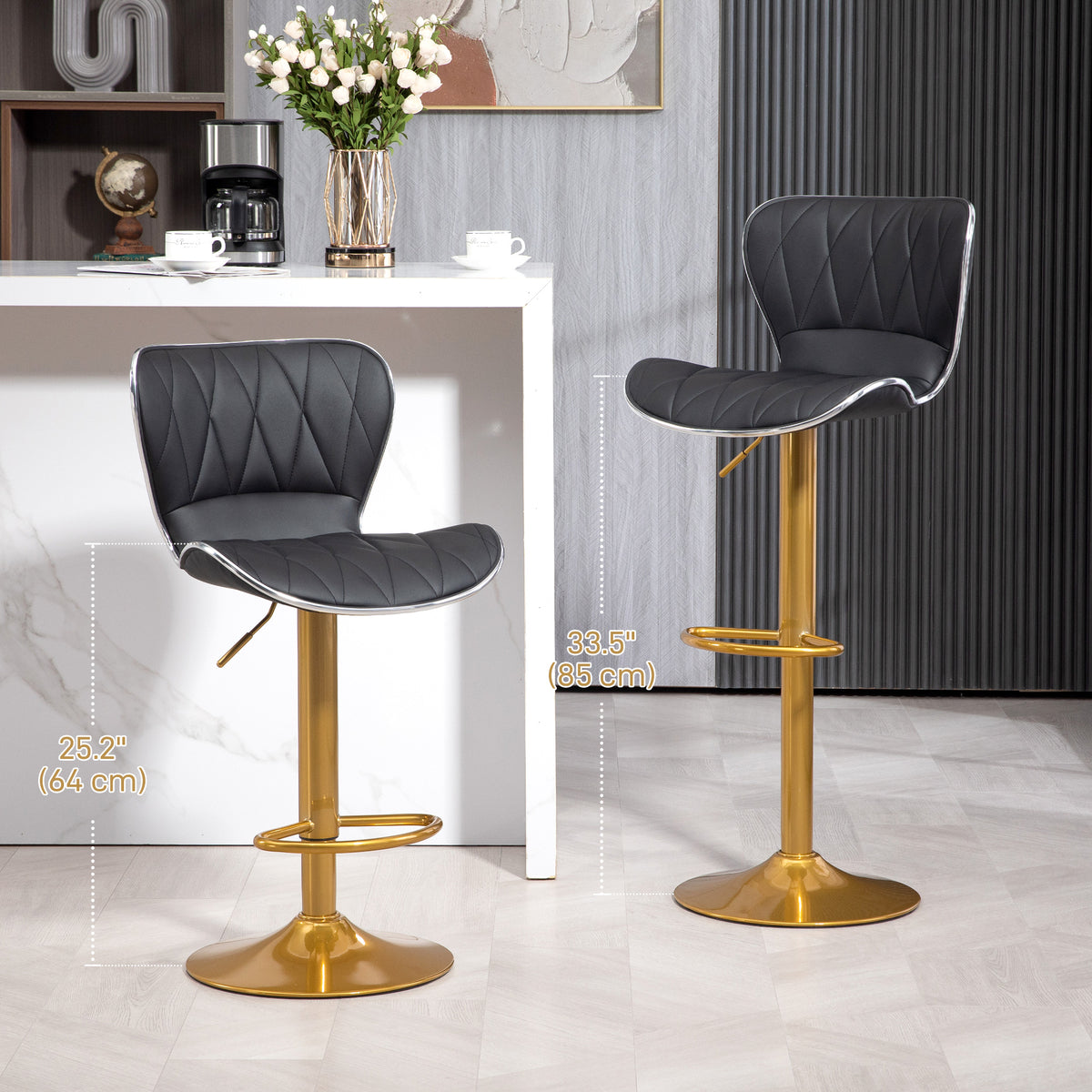 Tabourets de comptoir ajustables lot de 2