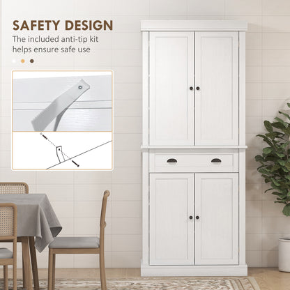 Armoire-garde-manger haute 4 portes avec tiroir
