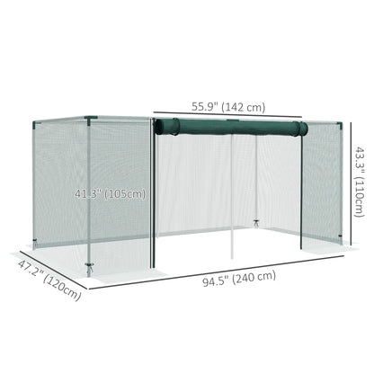 Cage protection cultures acier galvanisé porte zip 8x4 pieds