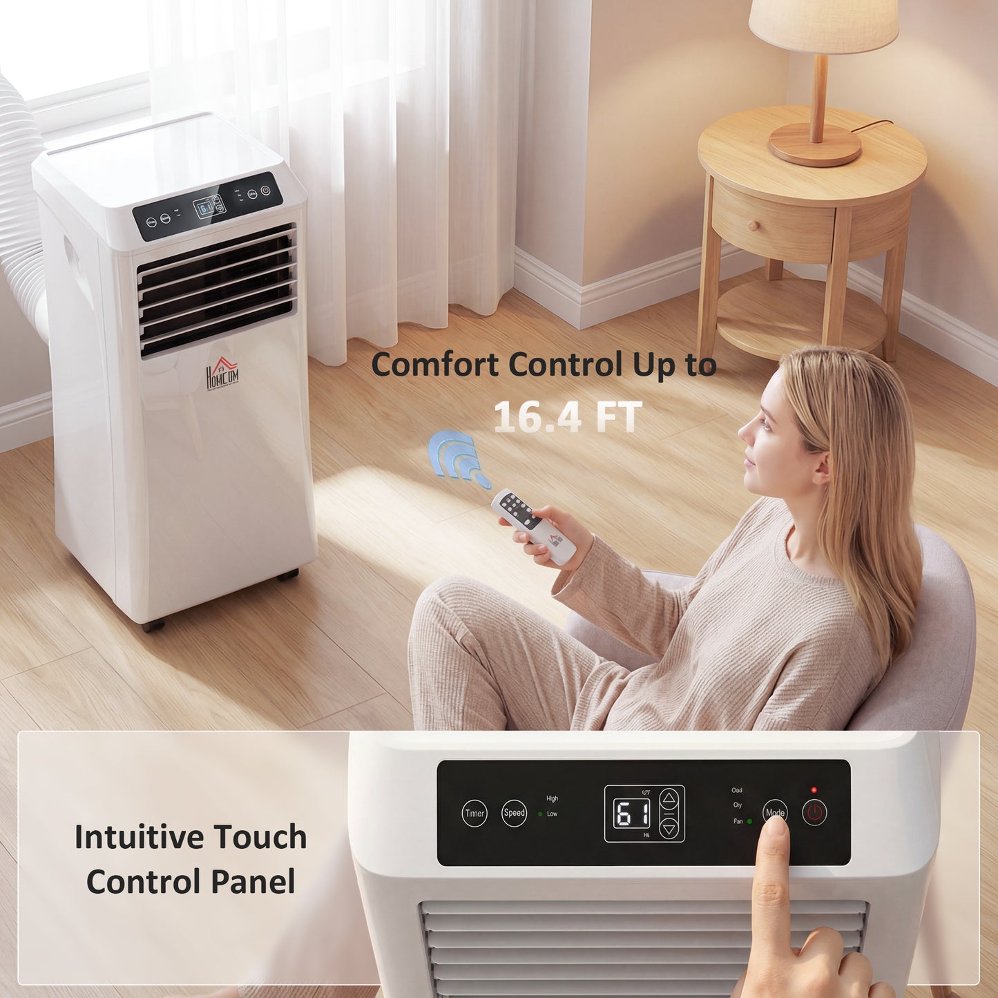 Climatiseur portable 10 000 BTU multifonction avec minuterie