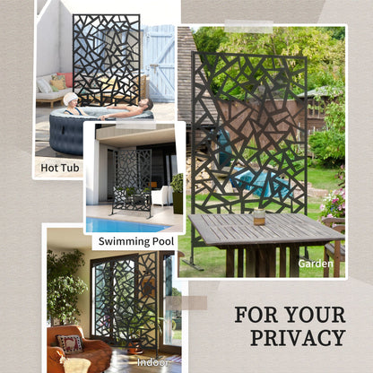 Outsunny Privacy Screen - Willow Style Outdoor Decorative Panel