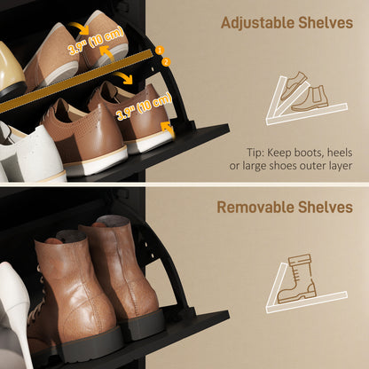 Armoire à chaussures 3 tiroirs rabattables 18–24 paires