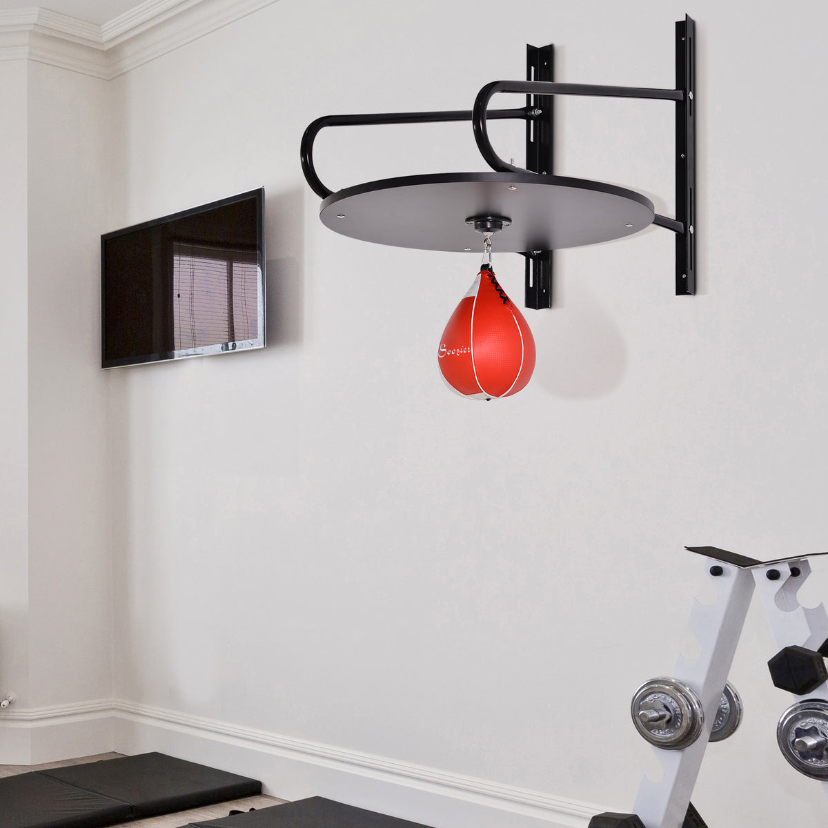 Plateforme de sac de vitesse de boxe murale réglable