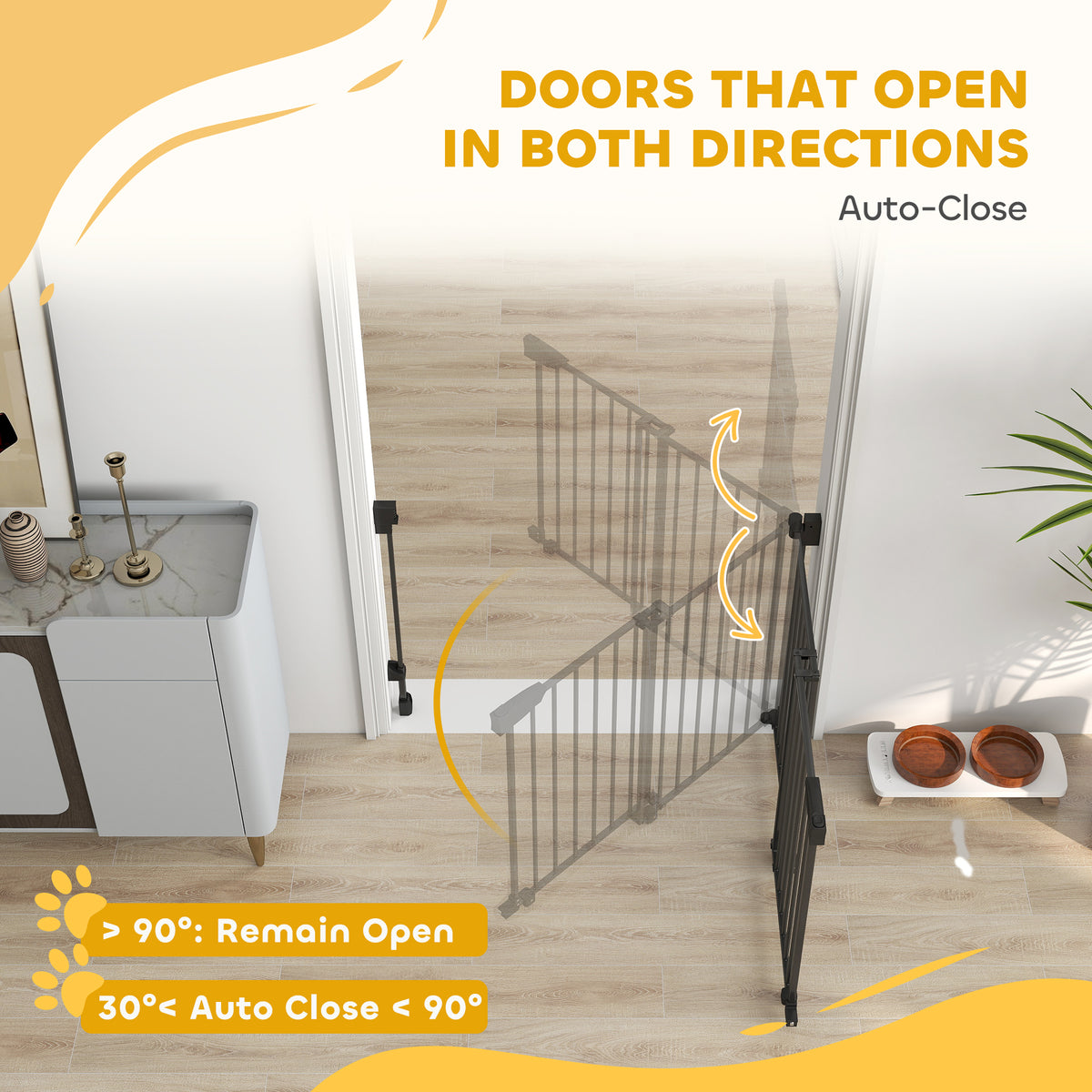 Barrière pour chien ajustable sans seuil