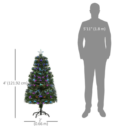 Arbre de Noël artificiel à fibre optique prééclairé