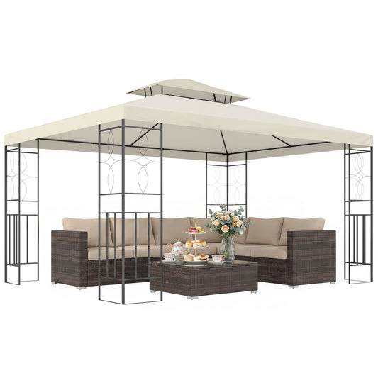 Gazebo acier double toit ventilé 10x13pi