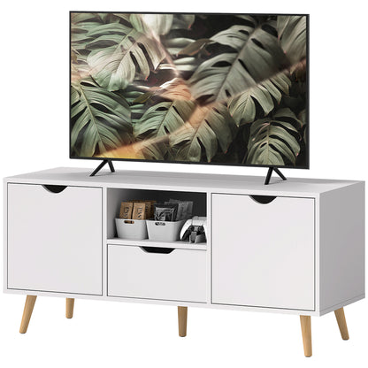 Meuble TV moderne avec rangement pour téléviseur de 127 cm