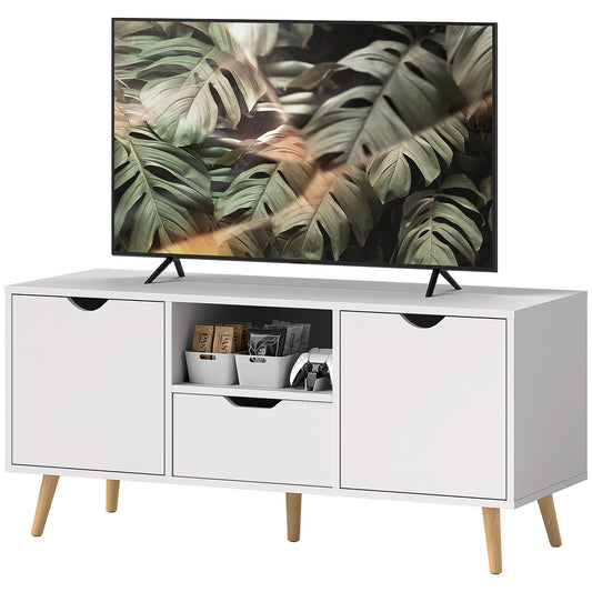 Meuble TV moderne avec rangement pour téléviseur de 127 cm